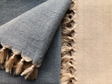 Merino Wool Plaid - Natural